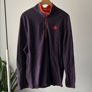 The North Face Dark Purple and Orange Pullover XXL